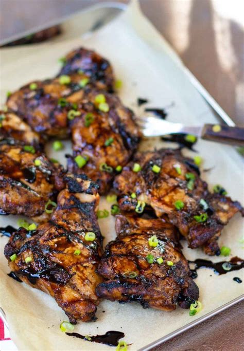 It's one of my wife's signature chicken recipes. Boneless, skinless chicken thighs marinated in balsamic ...