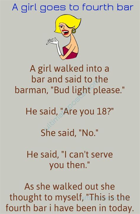 Girl In Fourth Bar Funny Marriage Jokes Relationship Jokes Funny
