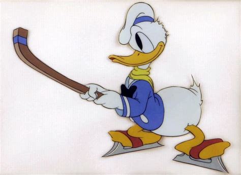 Animation Cel Of Donald Duck In The Hockey Champ 1939 Animation Cel