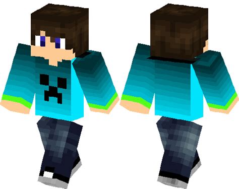 A Boy Wearing Creeper T Shirt Minecraft Skin Minecraft Hub