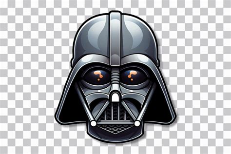 Star Wars Darth Vader Head Cartoon Sticker Iconic Png Sticker