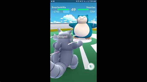 Rhydon Vs Snorlax Pokemon Go Gym Training Youtube