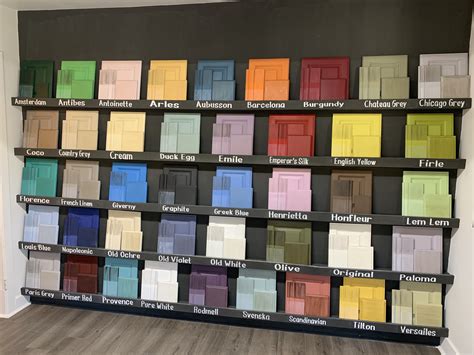 Our Color Display Wall In The Store Wall And Shelves Painted With