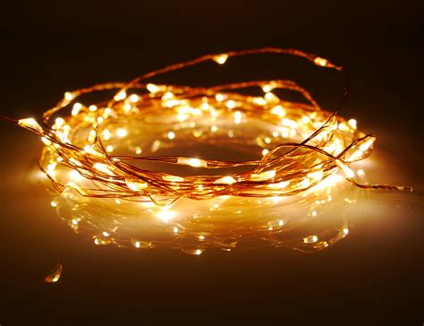 Jebsens Starry String Lights Warm White Color On Copper Wire 16ft