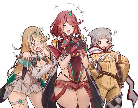 Pyra Mythra And Nia After Finding An Erotic Book Under Rex S Bed