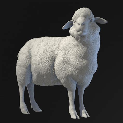 This opens in a new window. sculpture sheep 3d model