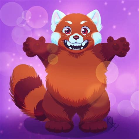 204218 safe artist kalaxy mei lee turning red mammal red panda semi anthro disney