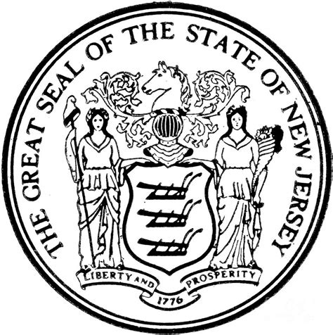 State Seal New Jersey Photograph By Granger