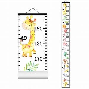 Growth Chart For Kids Roll Up Height Chart For Boys Girls Fabric Canvas