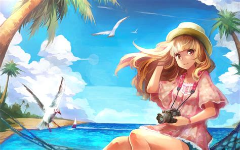 Anime Summer Beach Wallpapers Top Free Anime Summer Beach Backgrounds Wallpaperaccess
