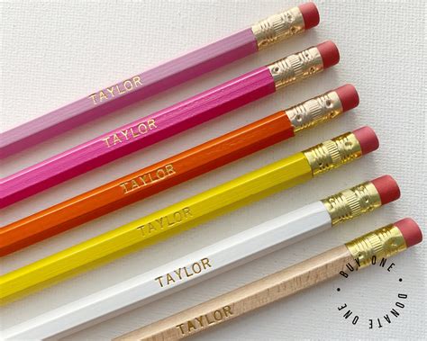 Personalized Pencil Set Customized Pencils For Kids Etsy