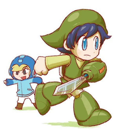 Mega Man And Toon Link Outfit Swap Made By Hakusotorakugaki On Tumblr
