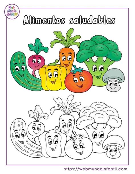 Dibujos De Comida Saludable Para Colorear Para Ni Os