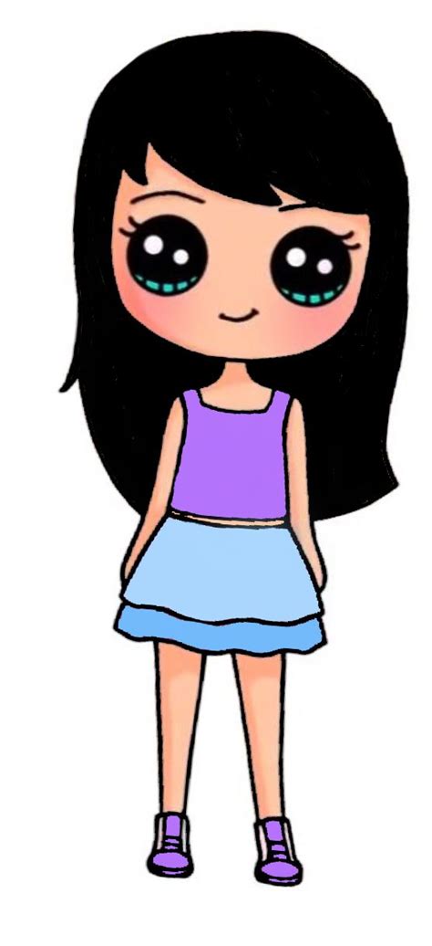 Reference Draw So Cute On Youtube Kawaii Girl Drawings Cute Cartoon Drawings Cute Kawaii Girl