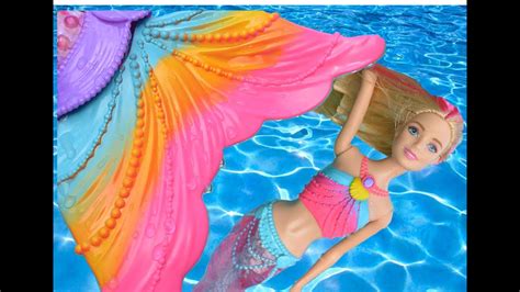 barbie rainbow lights mermaid doll