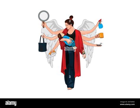 Mothers Day Domestic Tasks Woman A Multifunctional Female Character