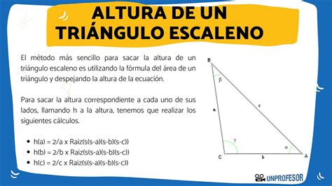 Cómo Sacar La Altura De Un Triangulo Escaleno Con Ejemplos