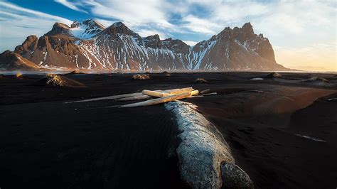 Mountains Vestrahorn Beach Iceland HD Wallpaper Peakpx