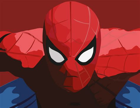 Downaload Spider Man Minimal Close Up Art Wallpaper 3244x2500