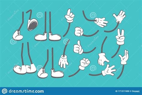 Body Parts Cartoon Hands And Legs Animation Creation Kit Clothing