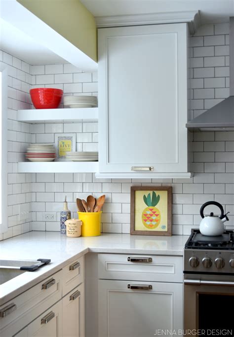 Subway Tile Kitchen Backsplash Installation Jenna Burger Design Llc