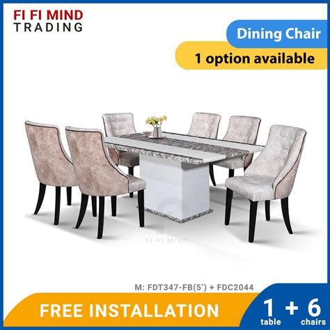 Valeria Marble Dining Set Marble Dining Table Meja Makan Kerusi