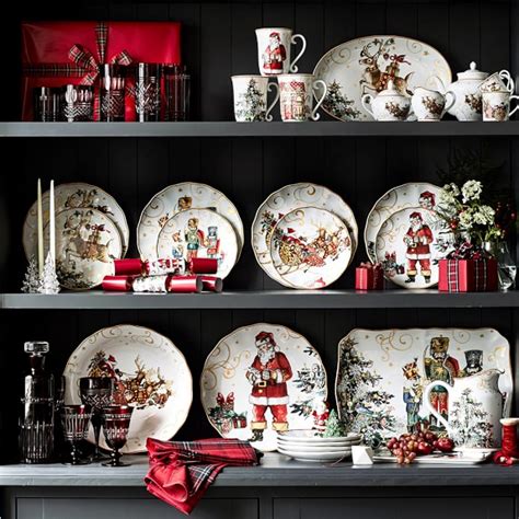 Twas The Night Before Christmas Dinner Plates Santa Williams Sonoma