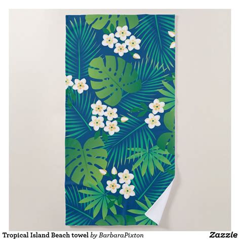 Tropical Island Beach Towel Succulents Diy Island Beach Tropical