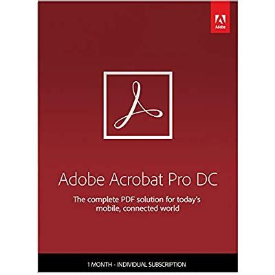 Buy Adobe Acrobat Professional DC Create Edit And Sign PDF Documents Month Subscription