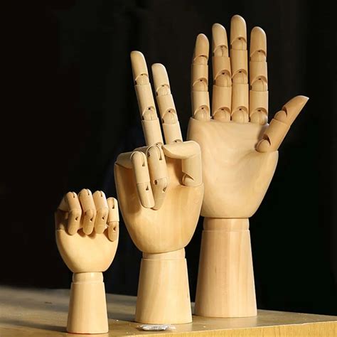 Art Mannequin Wood Art Mannequin Hand Model Wooden Sectioned Flexible