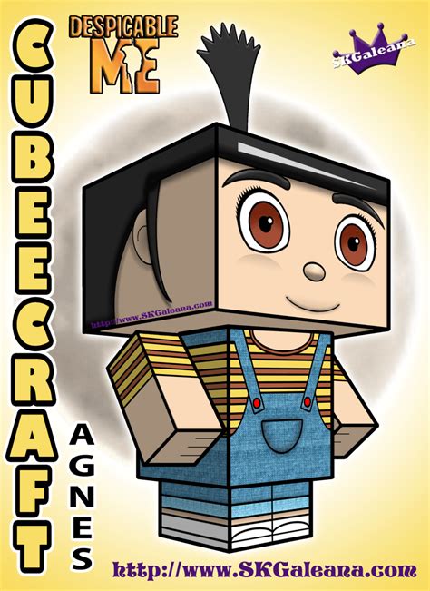Free Cubeecraft Paper Craft Of Agnes From Despicable Me Paper Toys