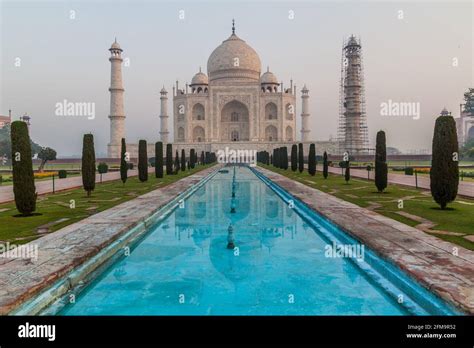 Early Morning View Of Taj Mahal In Agra India Stock Photo Alamy