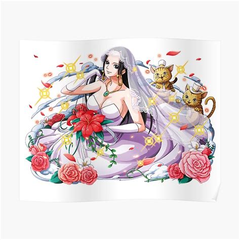 Boa Hancock Wife With Kittens Poster For Sale By Onepieceart Redbubble