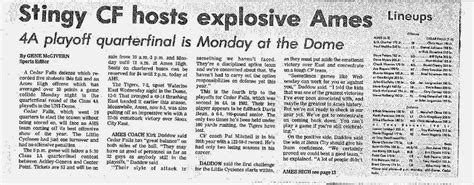 If you like football newspaper books, you might love these ideas. 1986 AHS Football scanned newspaper article p030a #AmesHig ...