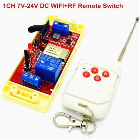 New 1ch 7v 12v 24v Dc Wifi Relay Switch Rf 433mhz Wireless Remote