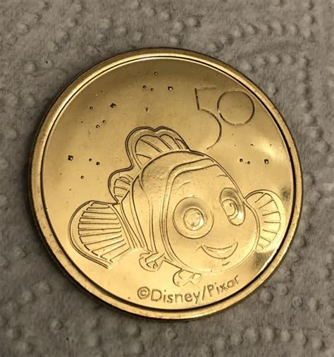 Walt Disney World Nemo 50th Anniversary Celebration Gold Coin Medallion