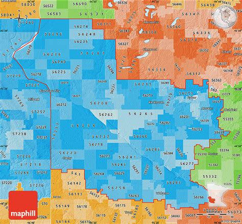 Political Shades Map Of Zip Codes Starting With 562