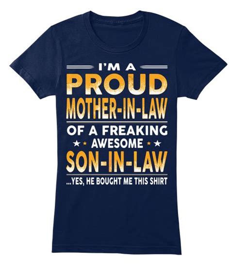 proud mother in law tees limited edition navy women s t shirt front t shirts for women mother