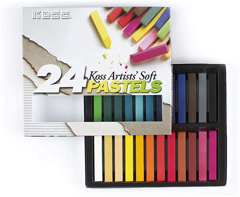 24 Soft Chalk Pastels Set For Art Drawing Scrapbooking