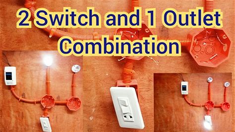 2 Switch And 1 Outlet Wiring Installations Combine In 3 Gang Plates
