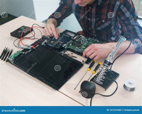 Laptop Maintenance Troubleshooting Repair Service Stock Photo Image