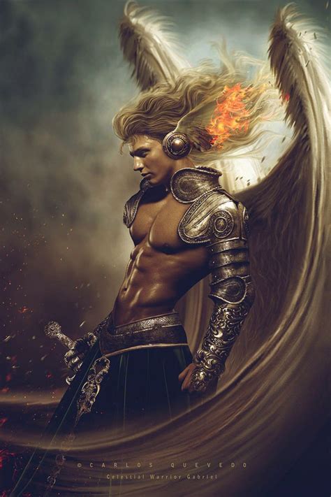 Celestial Warrior Gabriel Angel Art Archangels Angel Warrior