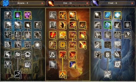 Wow Of Warcraft Talents And Glyphs PVP FIRE MAGE TALENT GLYPHS