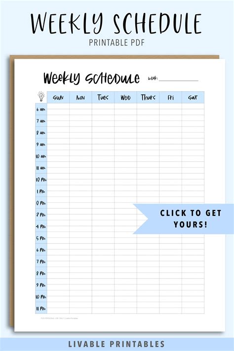 2020 Weekly Hourly Planner | Weekly Schedule | Weekly hourly planner, Weekly schedule printable ...