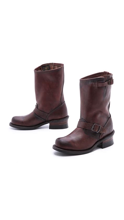 Frye 150th Anniversary Engineer 12r Boots In Brown Lyst