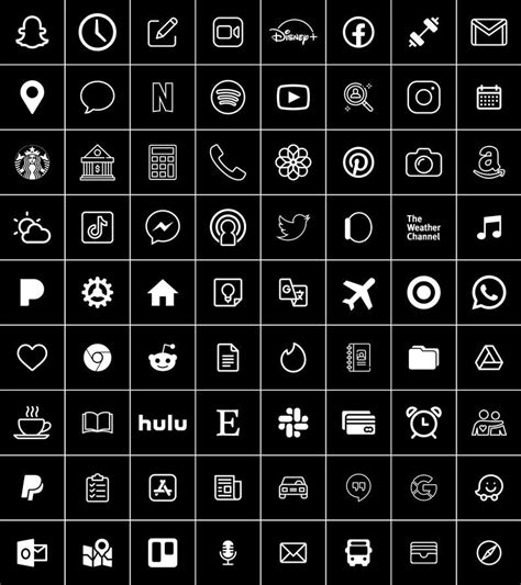 Black And White Neon Aesthetic App Icons Customize Your Ios 14 Home