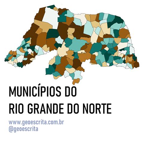 Municípios Do Rio Grande Do Norte Mapa Editável Para Powerpoint Igor