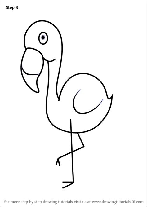 How To Draw A Flamingo For Kids Animals For Kids Step By Step