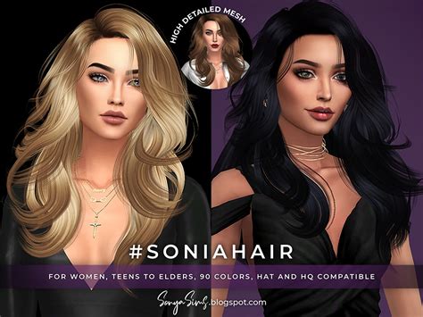 Sonya Sims Belo And May Hair Sims 4 Hairs Acf