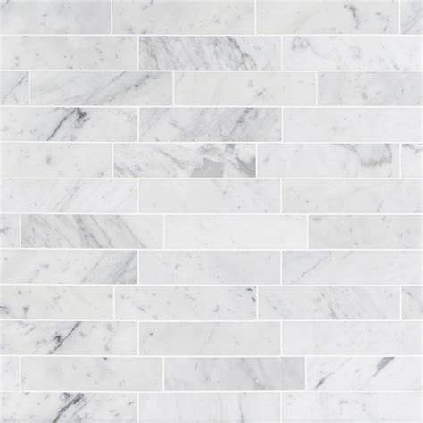 Brushed 2x8 Marble Tile Stone Carrara Subway